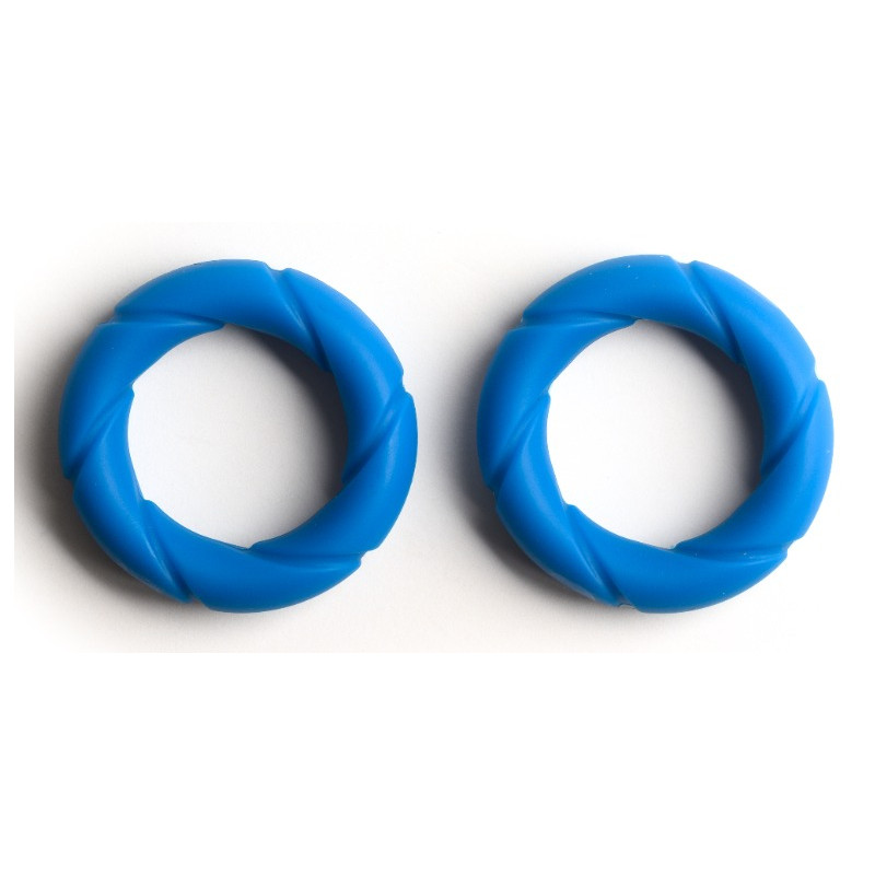Sport Fucker Lot de 2 Cockrings Ready Rings Bleus